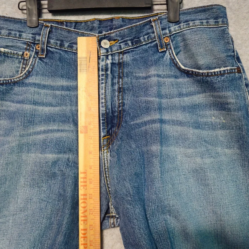Lucky Brand Rivington Loose Fit Jeans Mens 34 Reg Blue Denim Mid Wash Relaxed